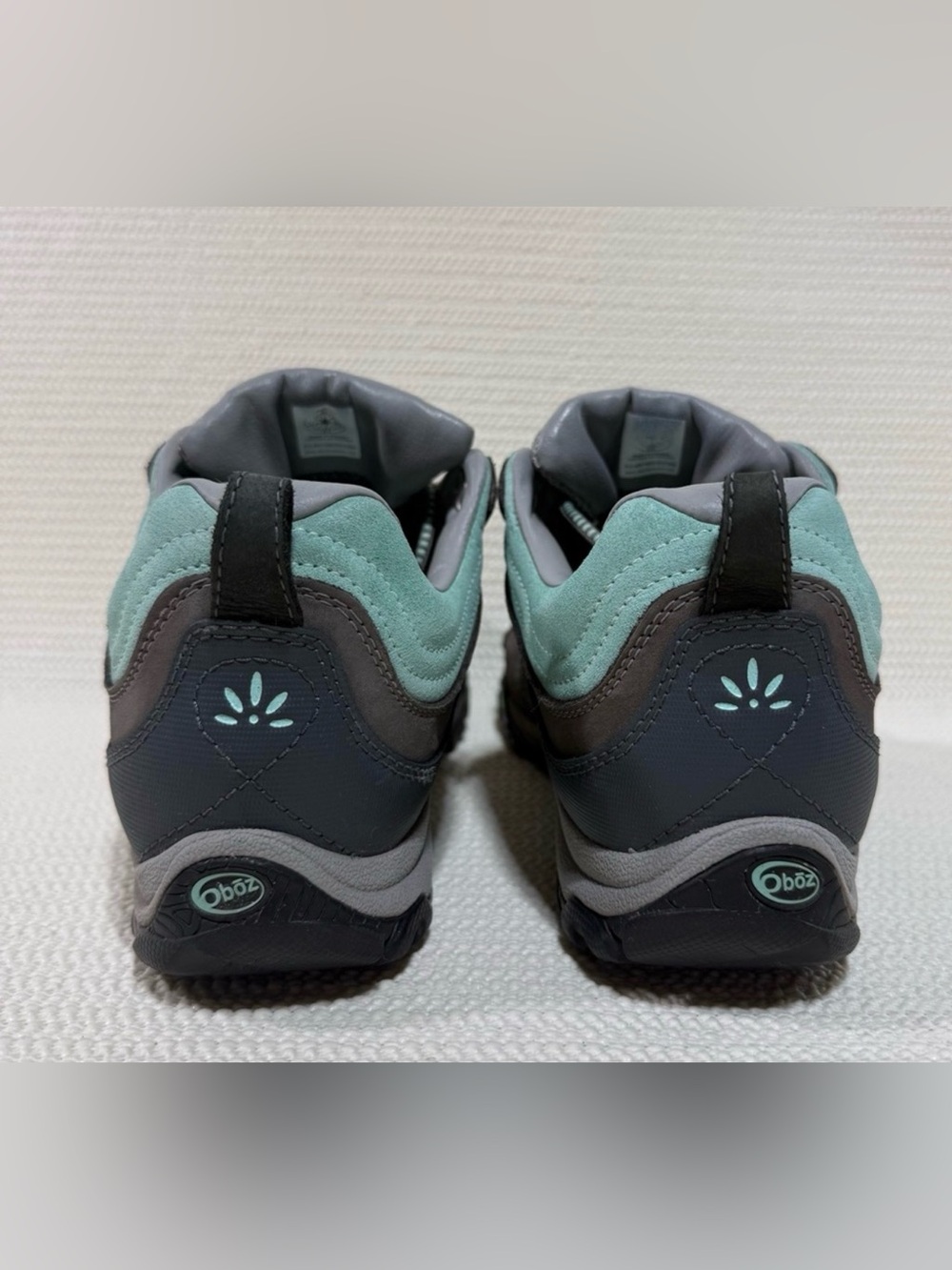 Oboz B-DRY Waterproof Hiking Shoes Gray Aqua Women’s Size 11 - Picture 3 of 7
